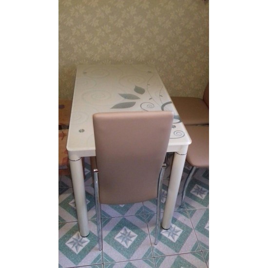 Стіл обідній Damar 100 x 60 см Кремовий DAMARK 4