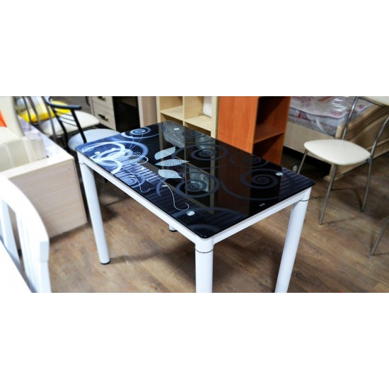 Стол обеденный Damar 100 x 60 см Черно-белый DAMARBB 2