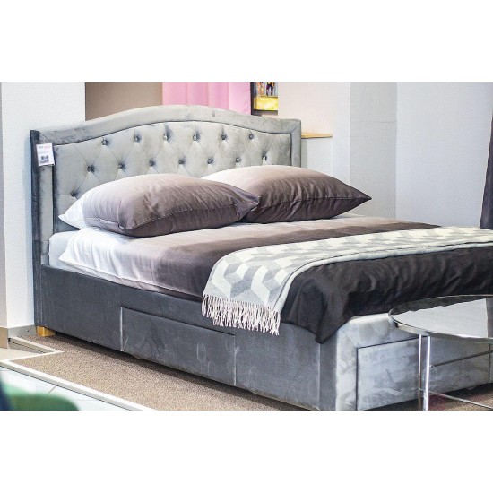 Двуспальная кровать Electra Velvet 160X200 Серый ELECTRAV160SZ 3
