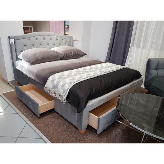 Двуспальная кровать Electra Velvet 160X200 Серый ELECTRAV160SZ 2