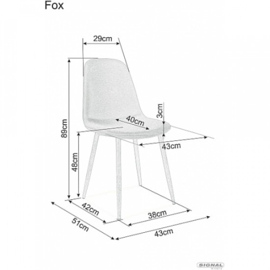 Стул Fox Velvet Синий / Черный FOXVCG 3