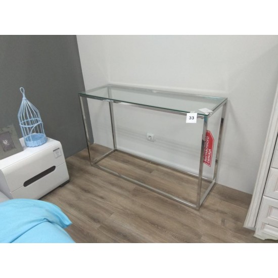 Консоль Hilton C 120х40 Прозрачный / Серебряный HILTONCS 6