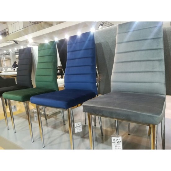 Стілець H-261 Velvet Сірий / Хром H261VCHSZ 3
