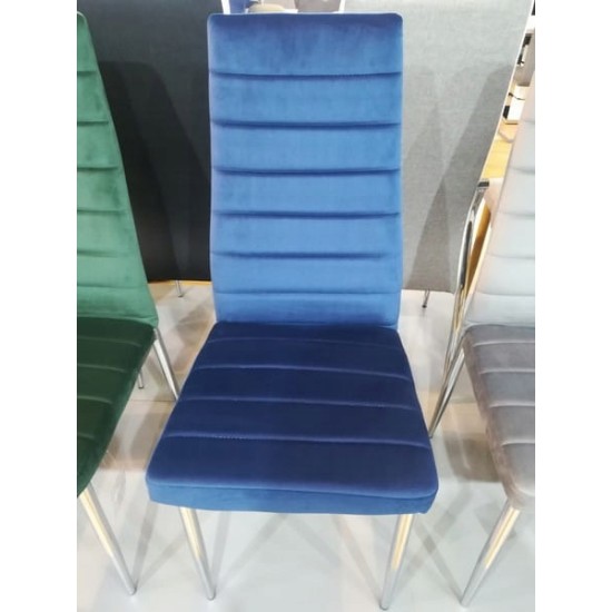 Стул H-261 Velvet Синий / Хром H261VCHGR 4