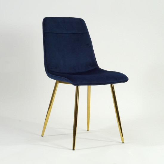 Стул Eros Velvet Синий / Золотой EROSVZLGR 6