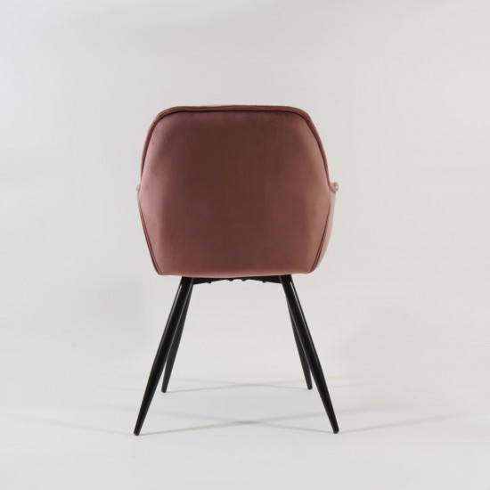 Cтул Cherry Velvet Античный Розовый / Черный CHERRYVCRA 6