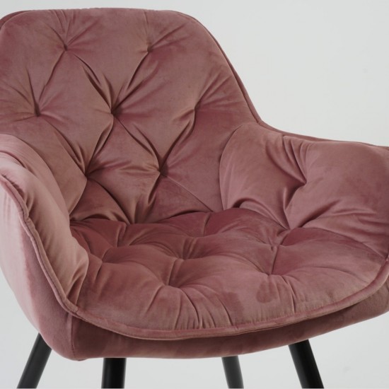 Cтул Cherry Velvet Античный Розовый / Черный CHERRYVCRA 5