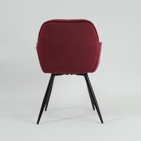 Cтул Cherry Velvet Бордовый / Черный CHERRYVCBO 5
