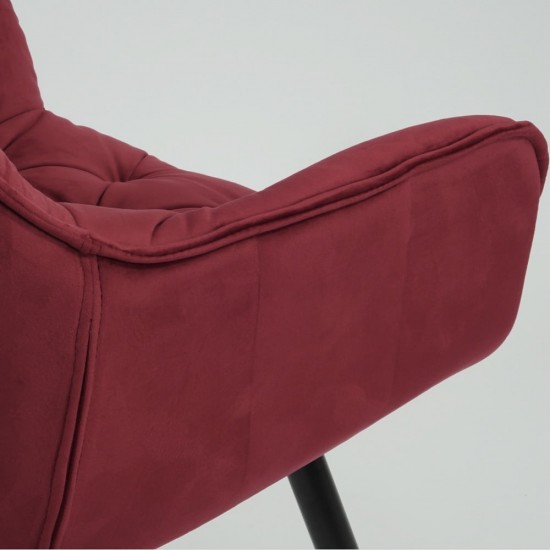 Cтул Cherry Velvet Бордовый / Черный CHERRYVCBO 6