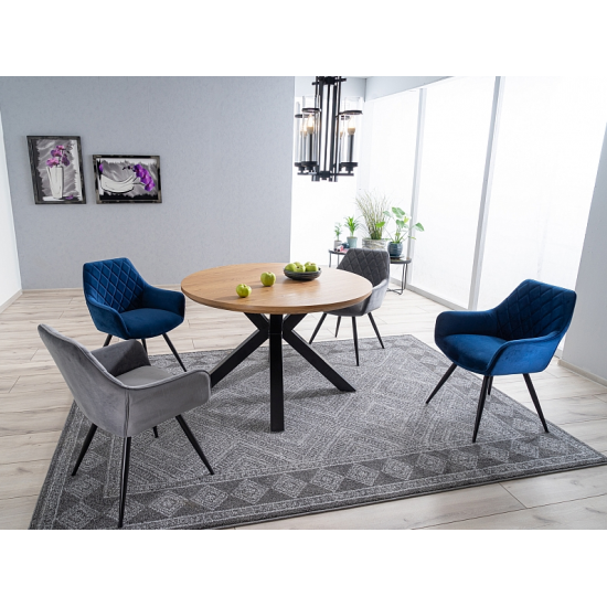 Крісло Linea Velvet Синій / Чорний LINEAVCG 6