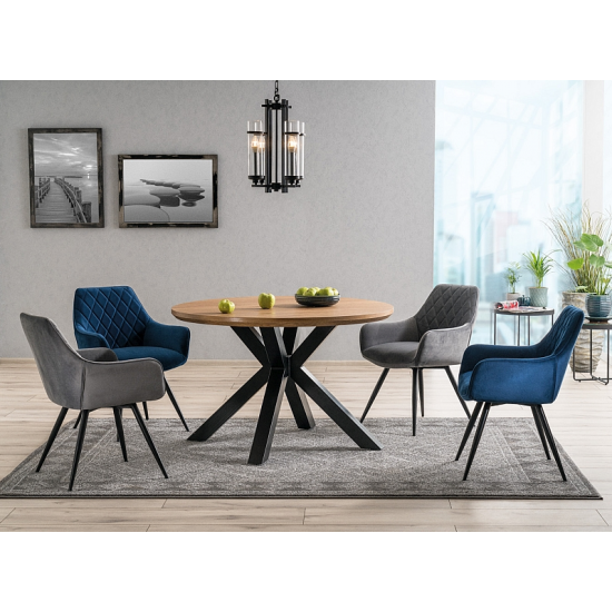 Крісло Linea Velvet Синій / Чорний LINEAVCG 5