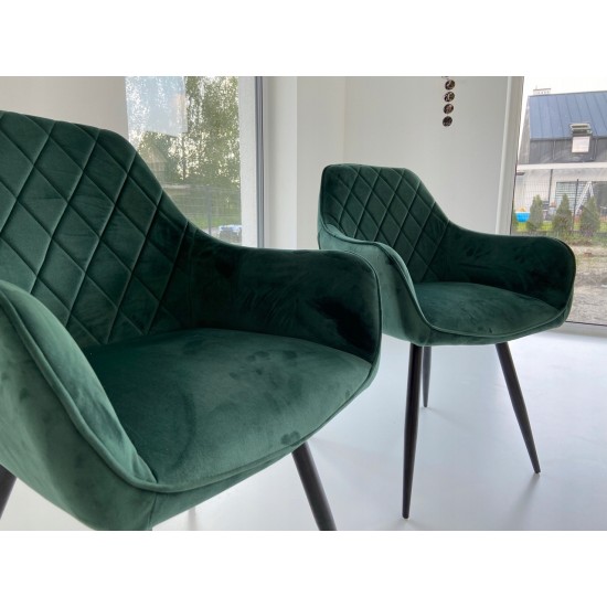 Кресло Linea Velvet Зеленый / Черный LINEAVCZ 7