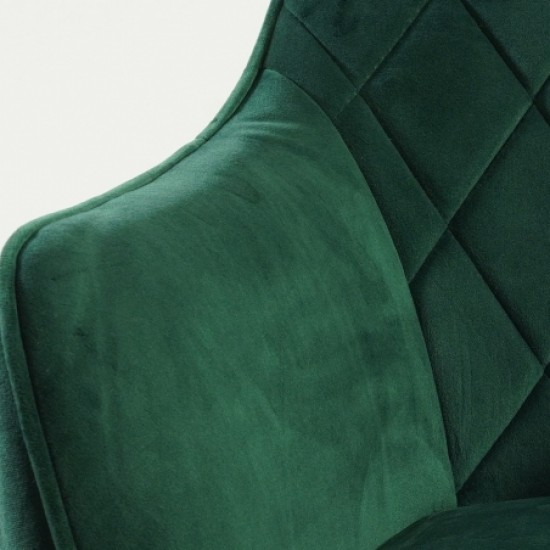 Кресло Linea Velvet Зеленый / Черный LINEAVCZ 10