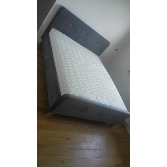 Двуспальная кровать Malmo Velvet 160X200 Серый / Дуб MALMOV160SZD 2