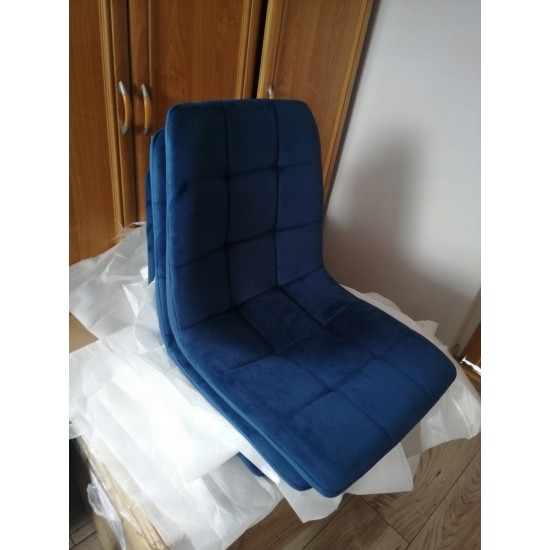 Стул Mila Velvet Синий / Черный MILAVCGR 2
