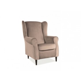 Кресло BARON VELVET беж BLUVEL 28 / венге BARONV28