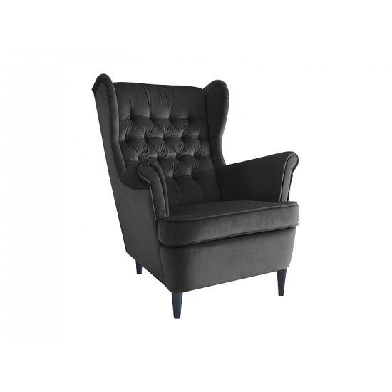 Кресло HARRY VELVET черный Черный / венге HARRYV19W 1