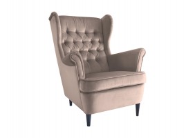 Кресло HARRY VELVET беж BLUVEL 28 / венге HARRYV28W