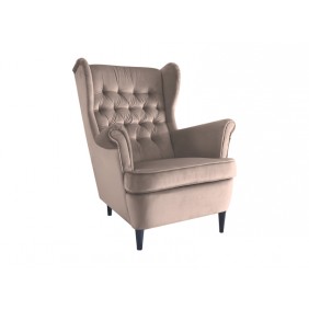 Кресло HARRY VELVET беж BLUVEL 28 / венге HARRYV28W