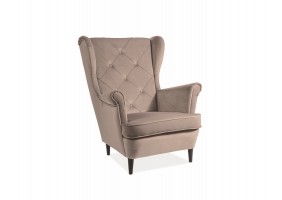 Кресло LADY VELVET беж BLUVEL 28 / венге LADYV28