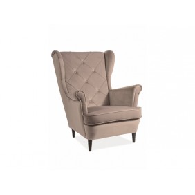 Кресло LADY VELVET беж BLUVEL 28 / венге LADYV28