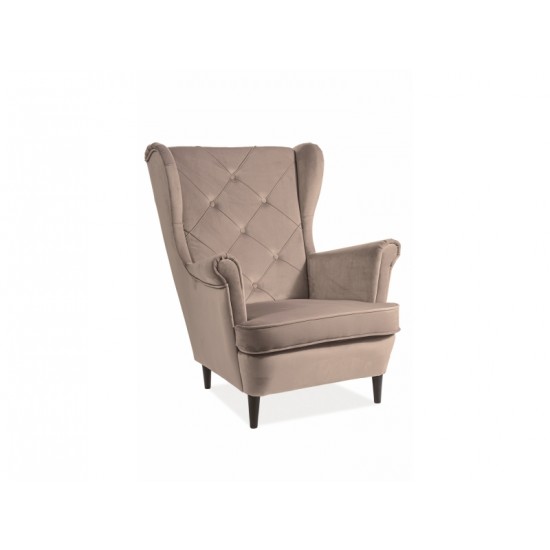 Кресло LADY VELVET беж BLUVEL 28 / венге LADYV28 1