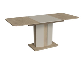 Обеденный стол раскладной CRYSTAL D/S 120(150-180)х80 дуб кремона котта/стоун бейж