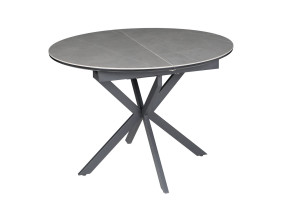 Стол обеденный раскладной GENEWA CERAMIC 105(140)*105 стол Серый / Черный