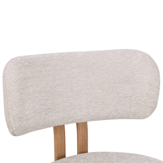 Кухонный стул TANO дуб металл/бежевая ткань 5