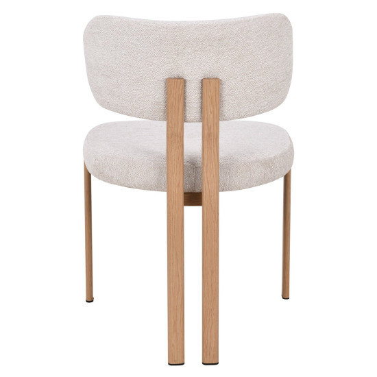 Кухонный стул TANO дуб металл/бежевая ткань 4