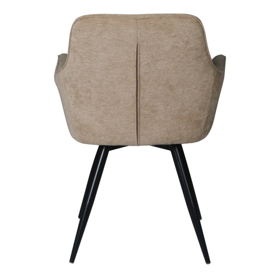 Стул кухонный ARDEN Черный каркас / Темный беж ткань оборот 180° 5