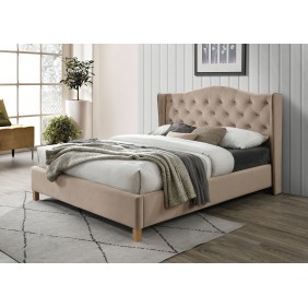 Ліжко ASPEN VELVET 140*200 беж / дуб BL.28 ASPENV140BED