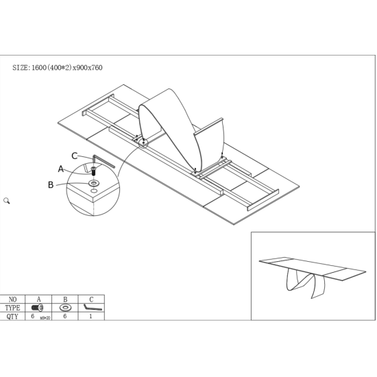 Стіл обідній розкладний JULIAN CERAMIC 160(240)*90 сірий мат/чорний 11