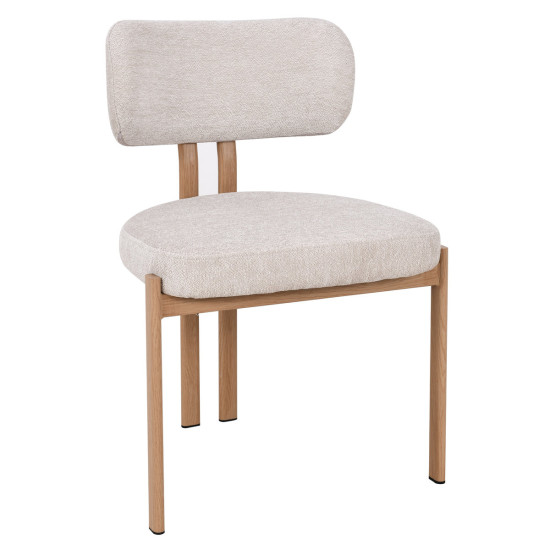 Кухонный стул TANO дуб металл/бежевая ткань 1