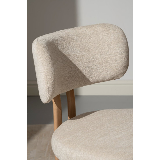 Кухонный стул TANO дуб металл/бежевая ткань 7