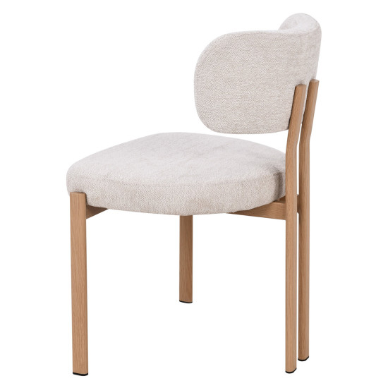 Кухонный стул TANO дуб металл/бежевая ткань 3