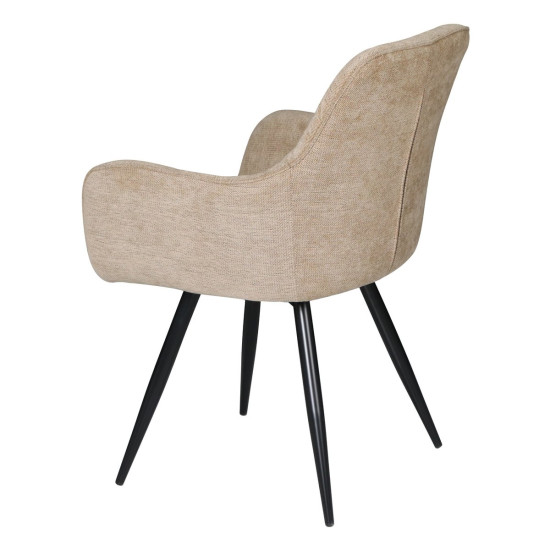 Стул кухонный ARDEN Черный каркас / Темный беж ткань оборот 180° 4