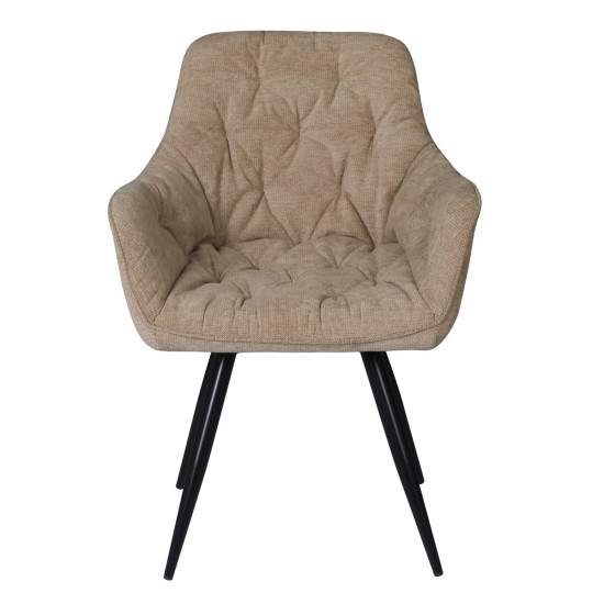Стул кухонный ARDEN Черный каркас / Темный беж ткань оборот 180° 2