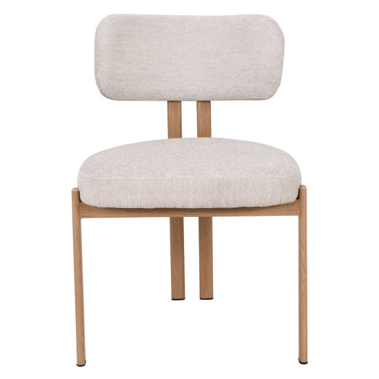 Кухонный стул TANO дуб металл/бежевая ткань 2