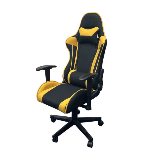 Крісло офісне геймерське поворотне KRATOS чорний/жовтий 4