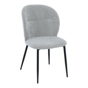 Стул кухонный BERG черный каркас / пепельно-серая ткань
