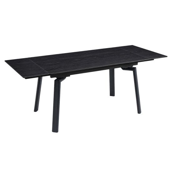 Стол обеденный раскладной BELFORD CERAMIC 140(200)*80 черный орех / черный 1