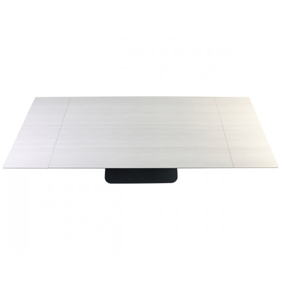 Стіл OVIDIO CERAMIC 160(240)*90 білий дуб/чорний каркас 5