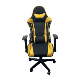 Крісло офісне геймерське поворотне KRATOS чорний/жовтий