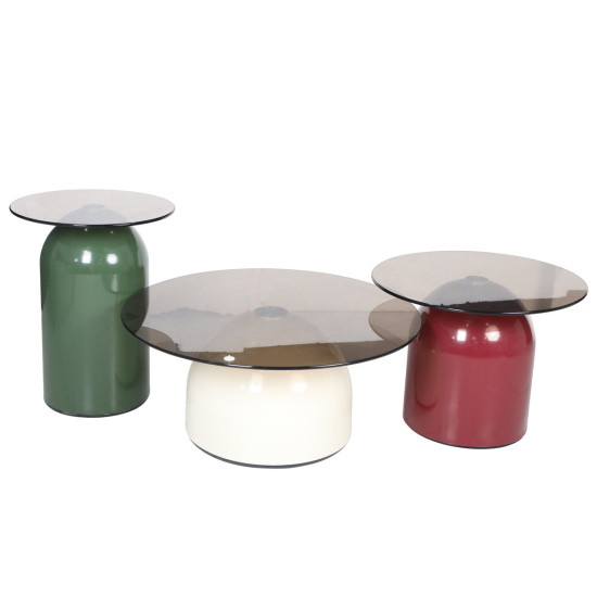 Журнальный столик KENTUCKY Серое стекло / Цветные (к-кт) 8