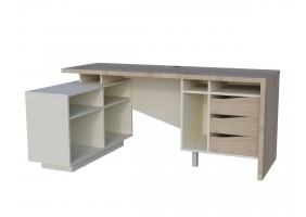 Письменный стол CONNECT 2 L SK 180×78 см. Дуб кремона котта / Стоун беж