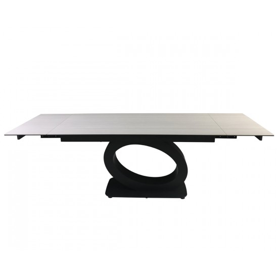 Стіл OVIDIO CERAMIC 160(240)*90 білий дуб/чорний каркас 2