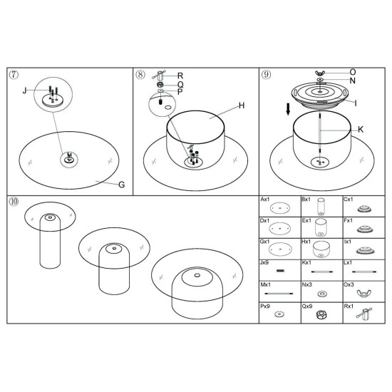 Журнальный столик KENTUCKY Серое стекло / Цветные (к-кт) 12