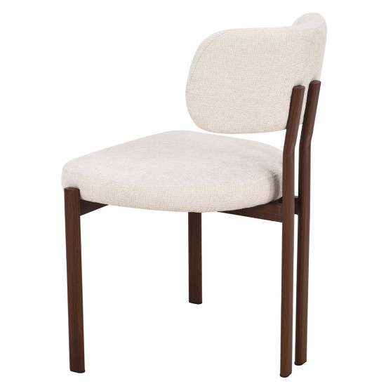 Кухонный стул TANO орех металл/бежевая ткань 4