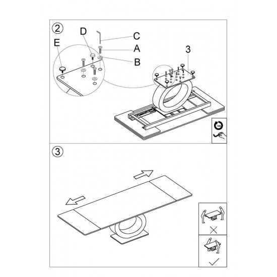 Стіл OVIDIO CERAMIC 160(240)*90 білий дуб/чорний каркас 8